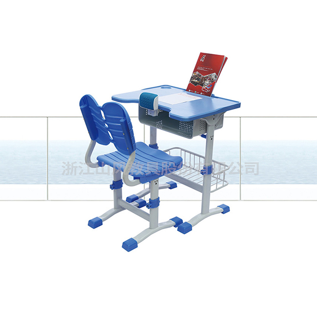 手摇式升降调节塑钢课桌椅-SF-A9001