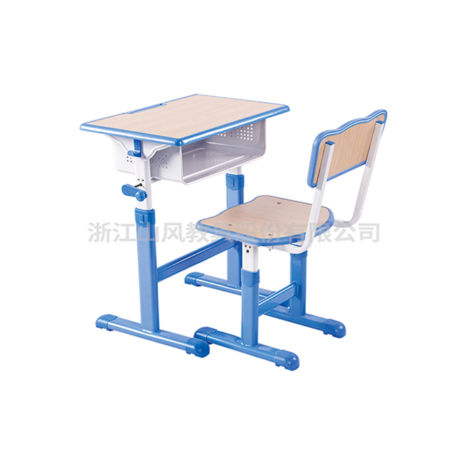 手摇式调节升降课桌椅-SF-A9006