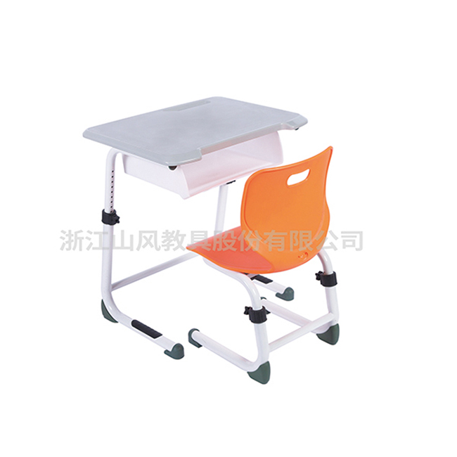 旋钮式升降塑钢课桌椅-SF-A9016