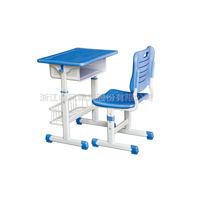 套管式升降中空带蓝课桌椅-SF-A9022
