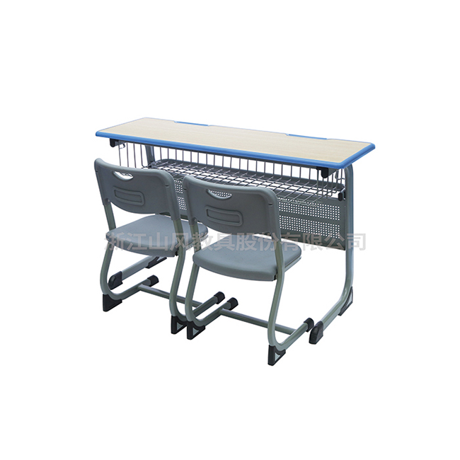 C型固定式双人课桌椅-SF-A9054