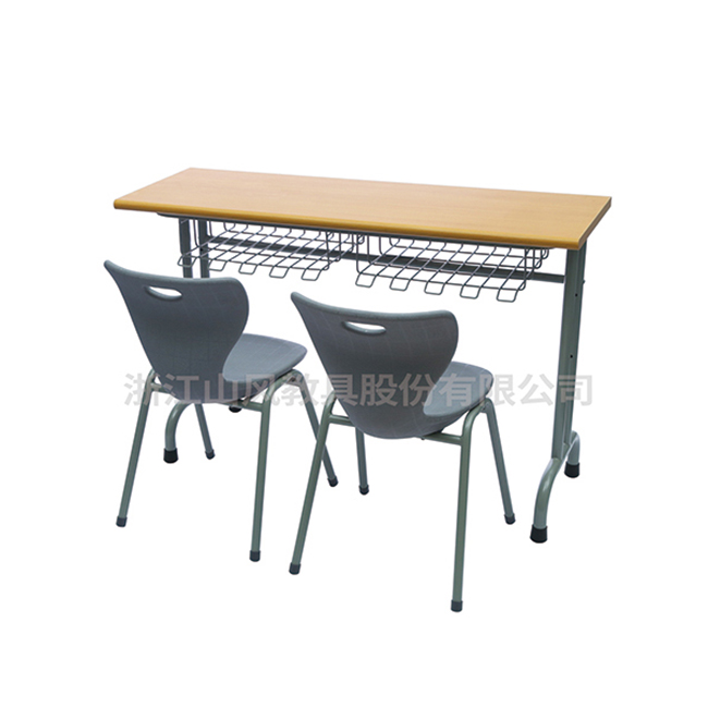固定式双人课桌椅-SF-A9055