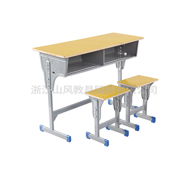 双人单层单柱课桌凳-SF-A9060