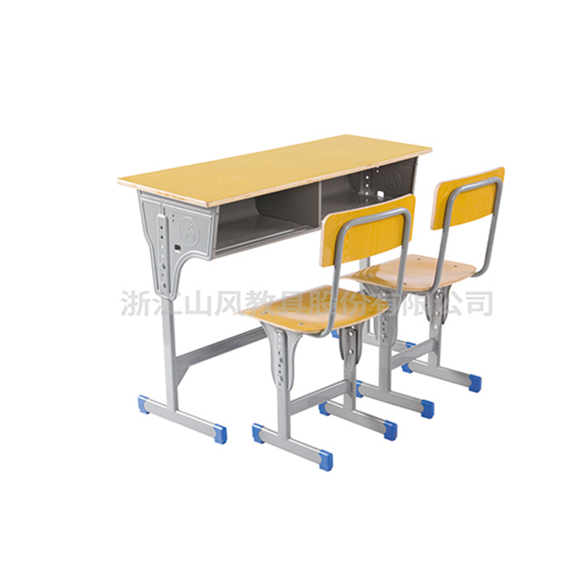 双人单层单柱课桌椅-SF-A9061
