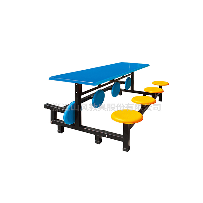 八人位可翻转圆凳餐桌-SF-H9006