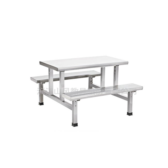 四人位不锈钢条凳餐桌-SF-H9012